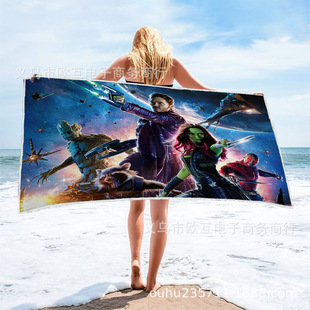 Super Hero Children's Bathroom Pool Beach Towel Super Soft Absorbent Fade-resistant Beach Towel