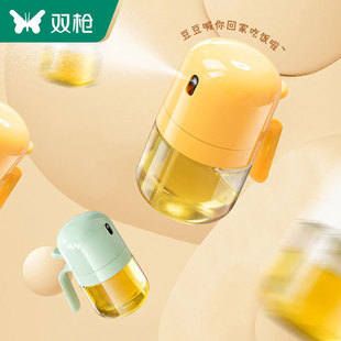 Double gun glass oil pot atomizing household kitchen oil pot soy sauce bottle vinegar pot oil barrel quantitative oil control oil tank wholesale