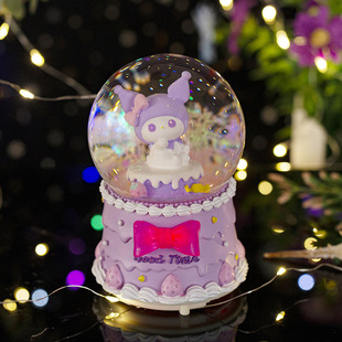 Cartoon cute pet rabbit crystal ball music box holiday gift home decoration desktop decoration student resin gift