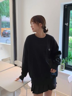 LANBOS WE11DONE autumn and winter new back three-dimensional embossed letters Korean style sweater loose men's and women's long sleeve