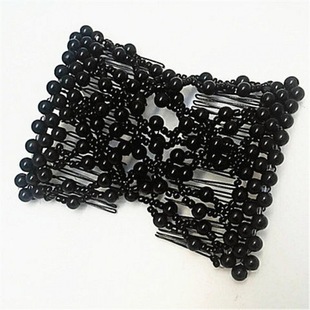 Multi-functional hair device Korean hair accessories magic comb hair comb pearl hair clip crystal headdress curly hair clip