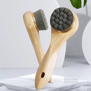 Double-sided Soft Wool Face Brush Silicone Massage Cleansing Brush Face Cleansing Brush Deep Blackhead Manual Cleanser