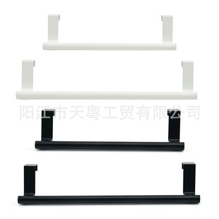 Stainless Steel Single Rod Telescopic Towel Rack Kitchen Bathroom Hanging Pole for Towels Cabinet Door Back Rack Rag