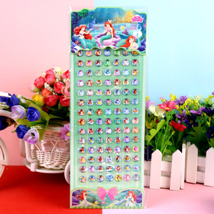 New Sanrio Culomi Frozen Princess Cartoon Diamond Girl Sticker Children Crystal Gem Sticker