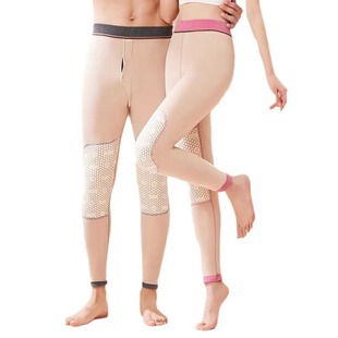 Winter Warm Pants for Women Lovers with Knee Patch Slim-fit Warm Leggings High Stretch Solid Color Autumn Pants for Women