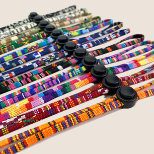 European and American Cross-border Bohemian Color Ethnic Style Hanging Neck Flat Strap Glasses Rope Mask Chain Dual-purpose Glasses Chain