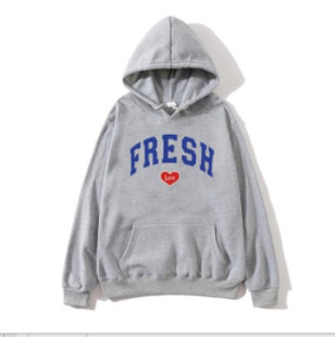 Cross-border foreign trade Amazon fleece-lined sweater back letter printing kangaroo pocket drawstring printing hooded sweater generation