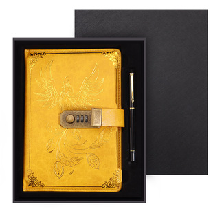 A5 Cross-border Password Notebook Gift Box suit Office Business Meeting Record Book Retro Journal Custom LOGO