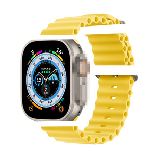 New Applicable Apple Watch Band 5/6/7/8/Ultra Apple Marine Silicone Double Buckle iwatch Watch Band