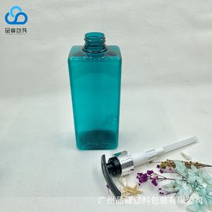 500ml Light Luxury European Style Flat Square Foreign Trade Style Wash Bottle Shampoo Shower Gel Bottle Aromatherapy Lotion Bottle