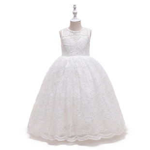 Girls' Puffy Lace dress Large Children's Wedding dress Performance dress Cross-border Evening dress girl dress