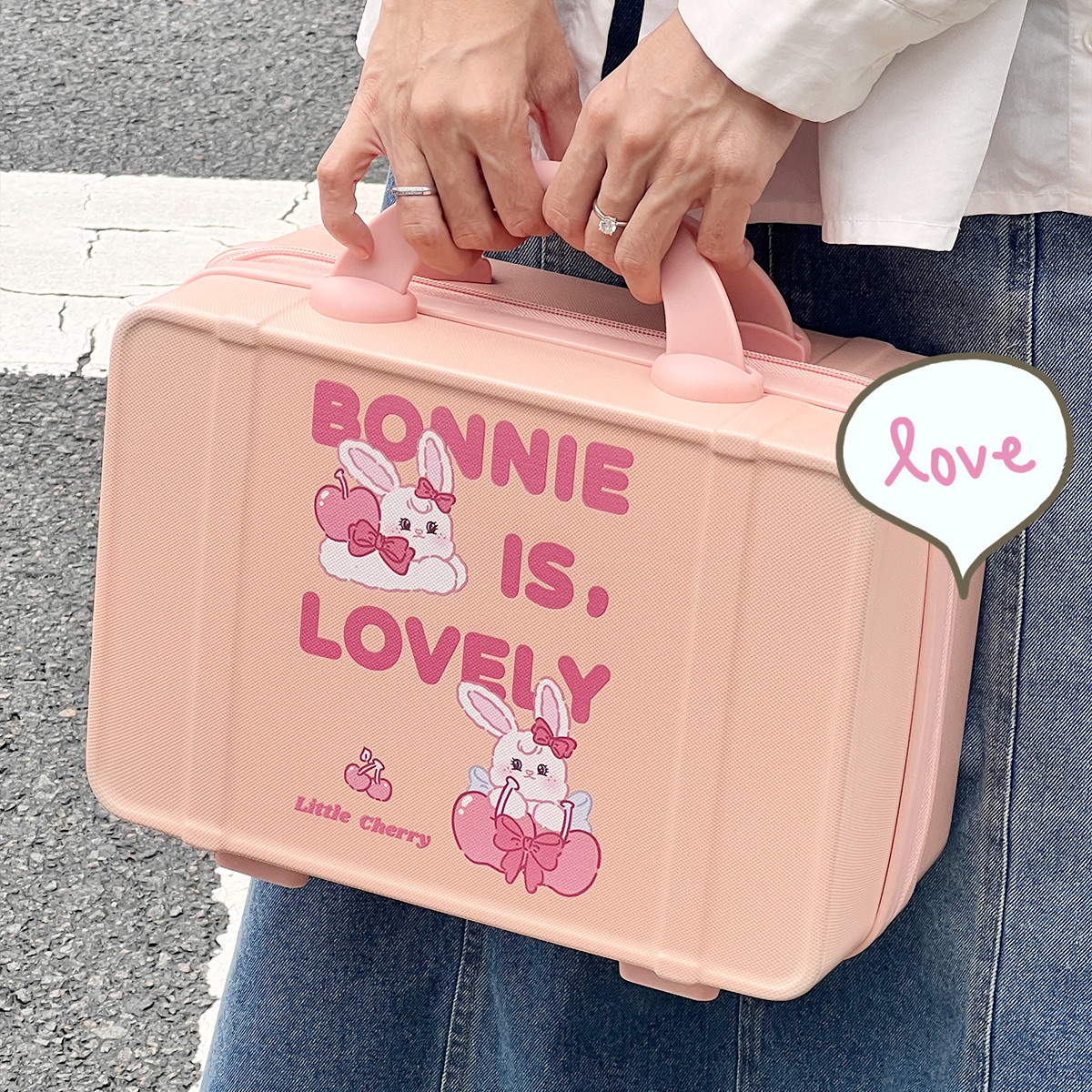 Portable Makeup Case 14inch Portable Suitcase 16inch Password-Protected Travel Case Carry-On Suitcase Trolley Case Cartoon Lightweight