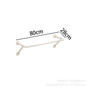Women's Clothing Store Children's Clothing Store Display Rack Wall-mounted Milk White Clothes Hanger Clothing Display Rack Shelf