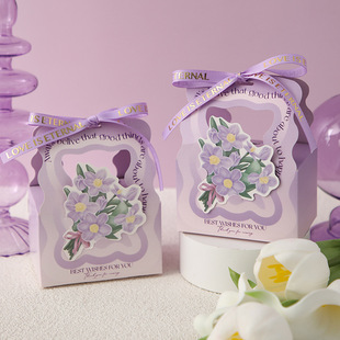 Gift Box Candy Box Engagement Wedding Candy Packaging Box Hand Gift Handbag Accompanying Empty Box Wedding Bag Handbag