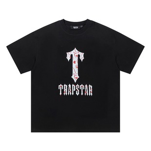 Американский прилив Trapstar с короткими рукавами Мужская пара ins High Street Летняя свободная повседневная модная футболка женская летняя