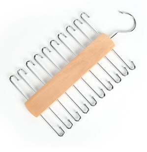 Solid Wood 20 Hook Non-slip Seamless Wooden Multi-hook Hanger Rotatable L 。