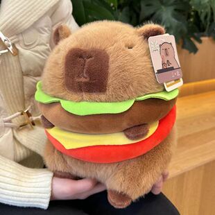New army coat capybara burger capybara stuffed toy doll gift exchange cartoon cute