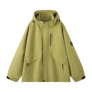 Coat Men's and Women's Spring and Autumn Trendy Workwear Mountaineering Suit Windproof Waterproof Men's Jacket Single Layer Hooded Couple's Top