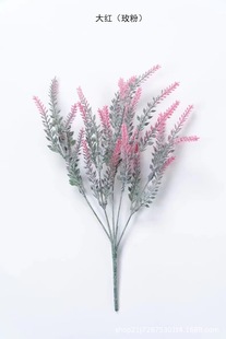 Cross-border Amazon artificial flower simulation lavender fake plant flocking wheat bouquet kitchen table decorative flowers