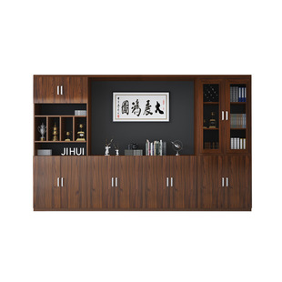 Filing Cabinet Wooden Display Rack Data Cabinet Bookcase Office Full Set Combination File Cabinet Background Cabinet