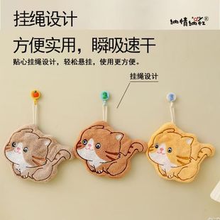 Коралловый бархат милый мультфильм полотенце для лица Висячий водосбиение быстро высушить утолщение без выпадения волос полотенце для рук на кухне