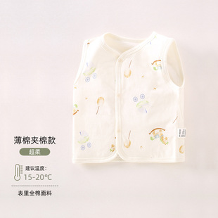 Baby's Vest Category A Outer Wear for Boys and Girls Baby's Waistcoat Spring and Autumn Warm Cardigan Baby's Vest Cotton-padded Baby's Vest