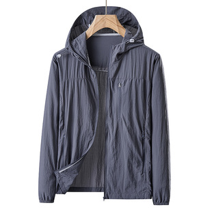 Summer Men's and Women's Ice Silk Sun Protection Clothing upf50 UV Protection Sun Protection Jacket Men's Hooded Fishing Clothes