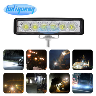 BLG Car LED Work Light 6led18w One Word Type Daytime Running Auxiliary Light Motorcycle Off-road Vehicle Modified Spotlight
