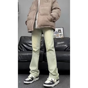 Американские брюки vibe Takajie чисто черные высокие джинсы