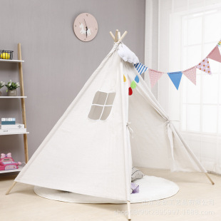 Indian children's tent hand painting diy graffiti indoor game house outdoor parent-child activities triangle small tent