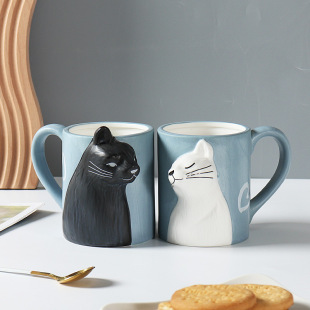 Фабрика пара чашка керамическая 3D мультфильм кошка чашка для воды Творческий Логотип Кружка подарок кофейная чашка