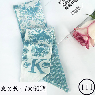 National Day Gift Box Decorative Ribbon Tie Bag All-match Long Scarf Accompanying Gift High-grade Double-layer Silk Scarf Wholesale