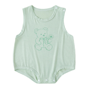 Baby Class A Lyocell Summer Thin Wrap Fart Clothes Newborn Boys and Girls Baby Vest Jayshirt Hatshirt Climbing Clothes