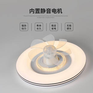 Grand View Garden Bedroom Ceiling Light Modern Simple Household Inverter Restaurant Fan Light New Eye Protection Bedroom Fan Light