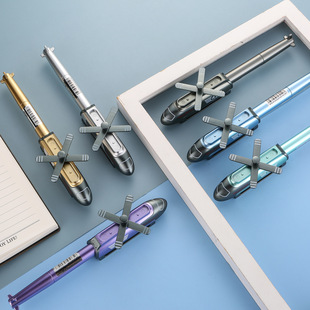 New Creative Special Warfare Helicopter Gel Pen Military Weapon Fighter Deformation Pen Student Water Pen Stationery