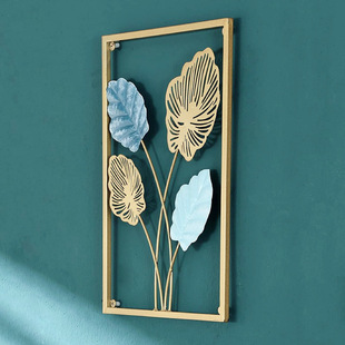 Wrought Iron Wall Modern Creative Living Room Sofa Background Wall Hanging Decorations Flower and Leaf Wall Hanging Metal Crafts Cross-border Small Pieces