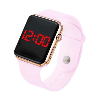 Foreign trade smart watch touch button LED men's watch universal female watch student all-match Red Light Square Electronic watch