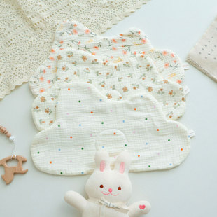 8-layer gauze baby cloud pillow cloud flat pillow baby pillow wrinkled cotton printing anti-spitting milk manufacturers wholesale