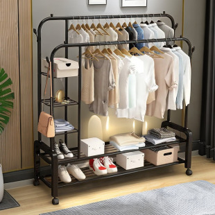 Drying Rack Indoor Floor Hanger with Roller Vertical Balcony Drying Rack Home Bold Bedroom Clothes