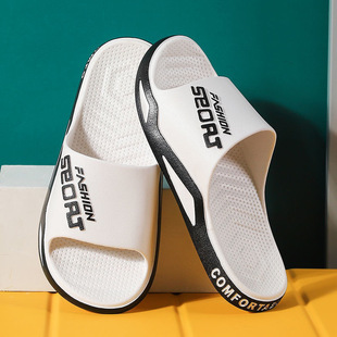 Fashion outdoor slippers men's summer outdoor wear fashionable ins beach breathable indoor home thick bottom men's sandals wholesale