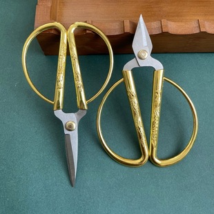 Cloisonne Dragon and Phoenix Scissors High-end Retro Scissors Diy Cloisonne Enamel Special Hand-made Scissors Gold Wire Paper Cutting