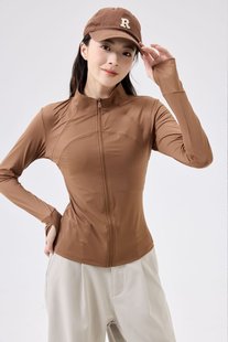 Women's super-nice stand collar slim-fit sunscreen cool feeling UPF100 anti-ultraviolet yoga sunscreen new style