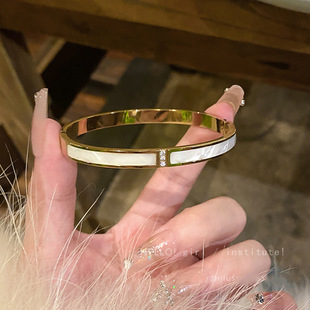 Titanium Steel Color-free Zircon Bracelet Women's Light Luxury Niche High-end Sense Ins Trendy Simple Elegant All-match Bracelet Bracelet