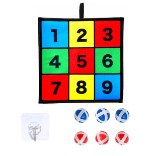 Children's Jiugongge Digital Dart Sticky Target Digital Cognitive Flipchart Sticky Ball Throwing Game Parent-Child Outdoor Sports