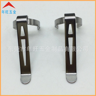 Exquisite creative stainless steel Open holding clip mini short flashlight pen clip pen buckle surface bright light no rust