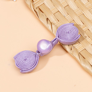 Cheongsam Plate Buckle Type a Jade Bead Flower Bud Button Hand-Woven Button New Chinoiserie Clothing Decorative Buckle Accessories