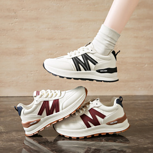 sneaker Women's 2025 New Spring Lightweight Soft Sole Not Tired Forrest Gump Shoes Thick Sole Torre Shoes Travel All-match