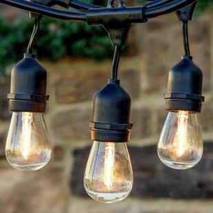 Outdoor Highlight Camping Atmosphere Light String Waterproof S14 Tungsten Lamp Canopy Tent Balcony Solar Courtyard Decoration
