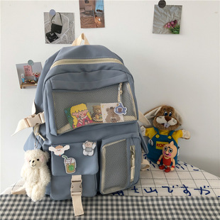 Japanese-style Harajuku Antique Girl's Schoolbag Women's Korean ins College Style Fashion Backpack Student Travel Backpack