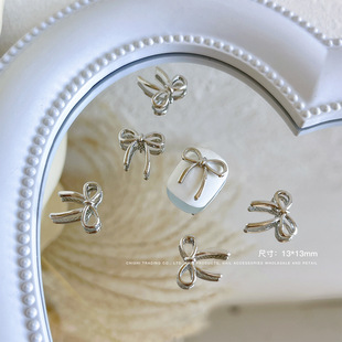 New Golden Bow nail jewelry alloy diamond bow ribbon nail decoration accessories 